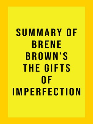 cover image of Summary of Brene Brown's the Gifts of Imperfection